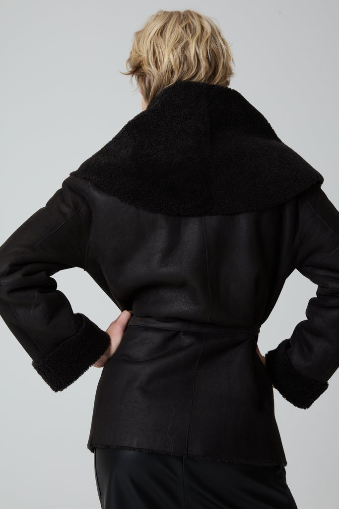 FLINT SHEARLING ROBE JACKET – Dlux London Ltd
