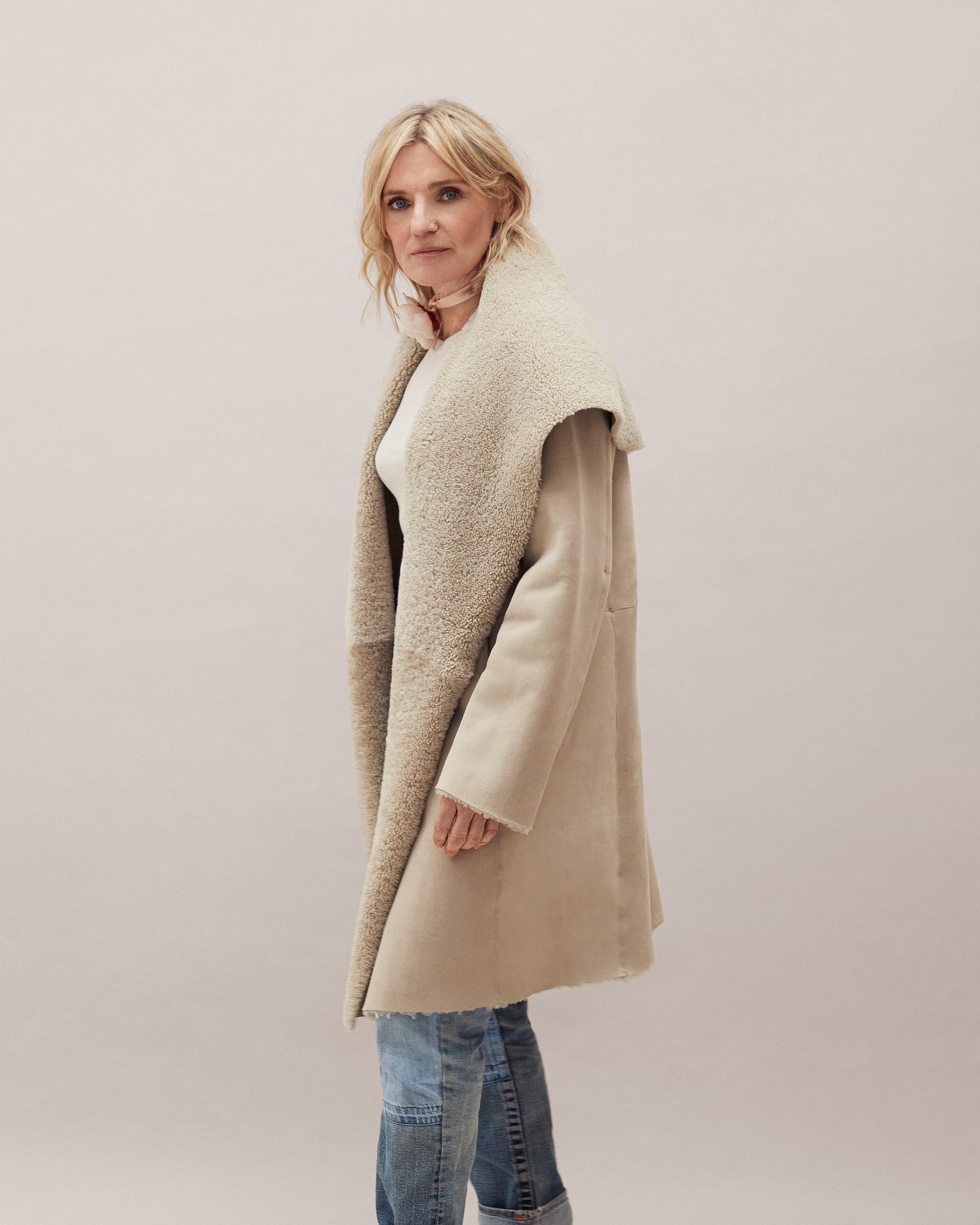 Large collar coat deals