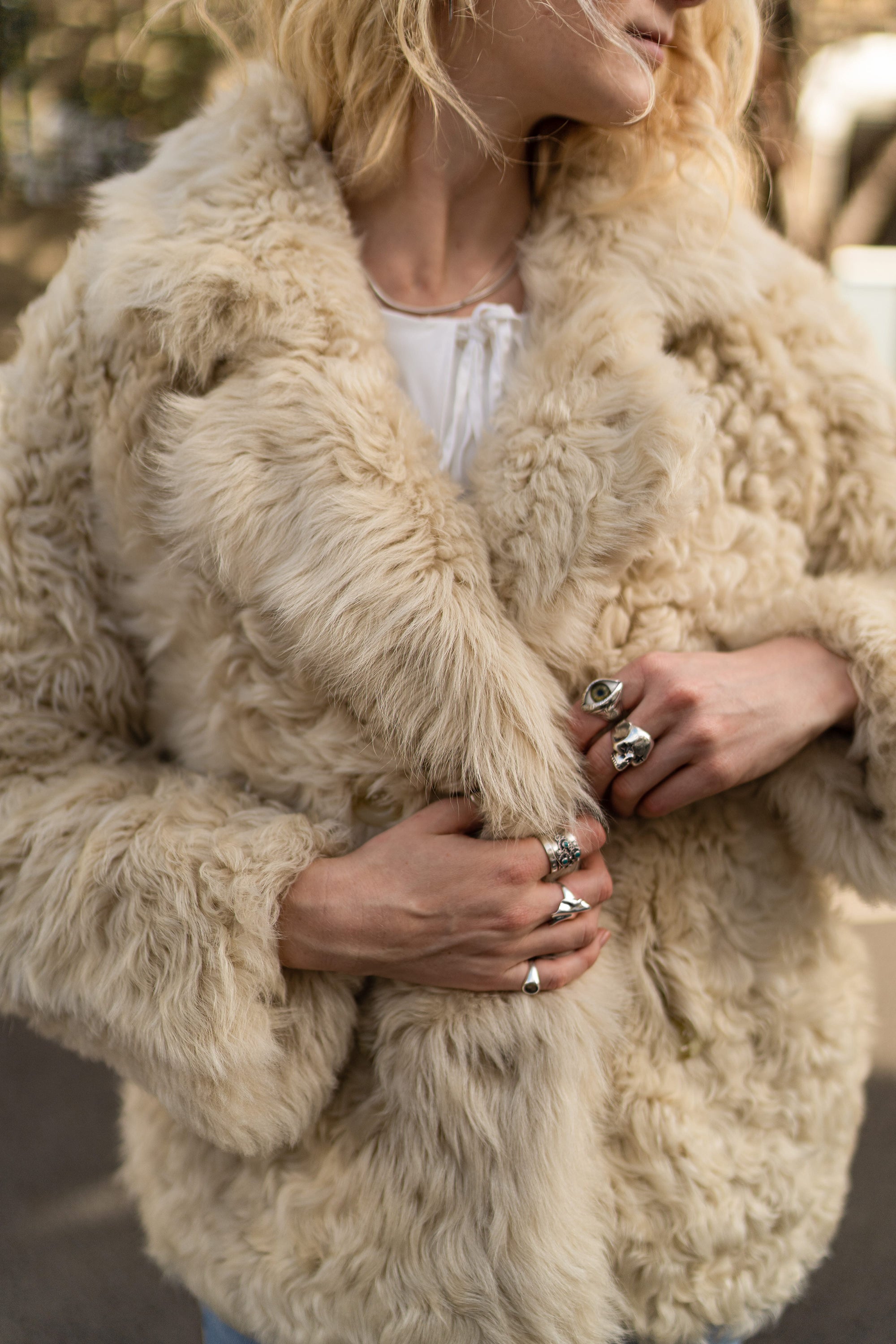 Vanilla Curly Short Shearling Jacket – Dlux London Ltd