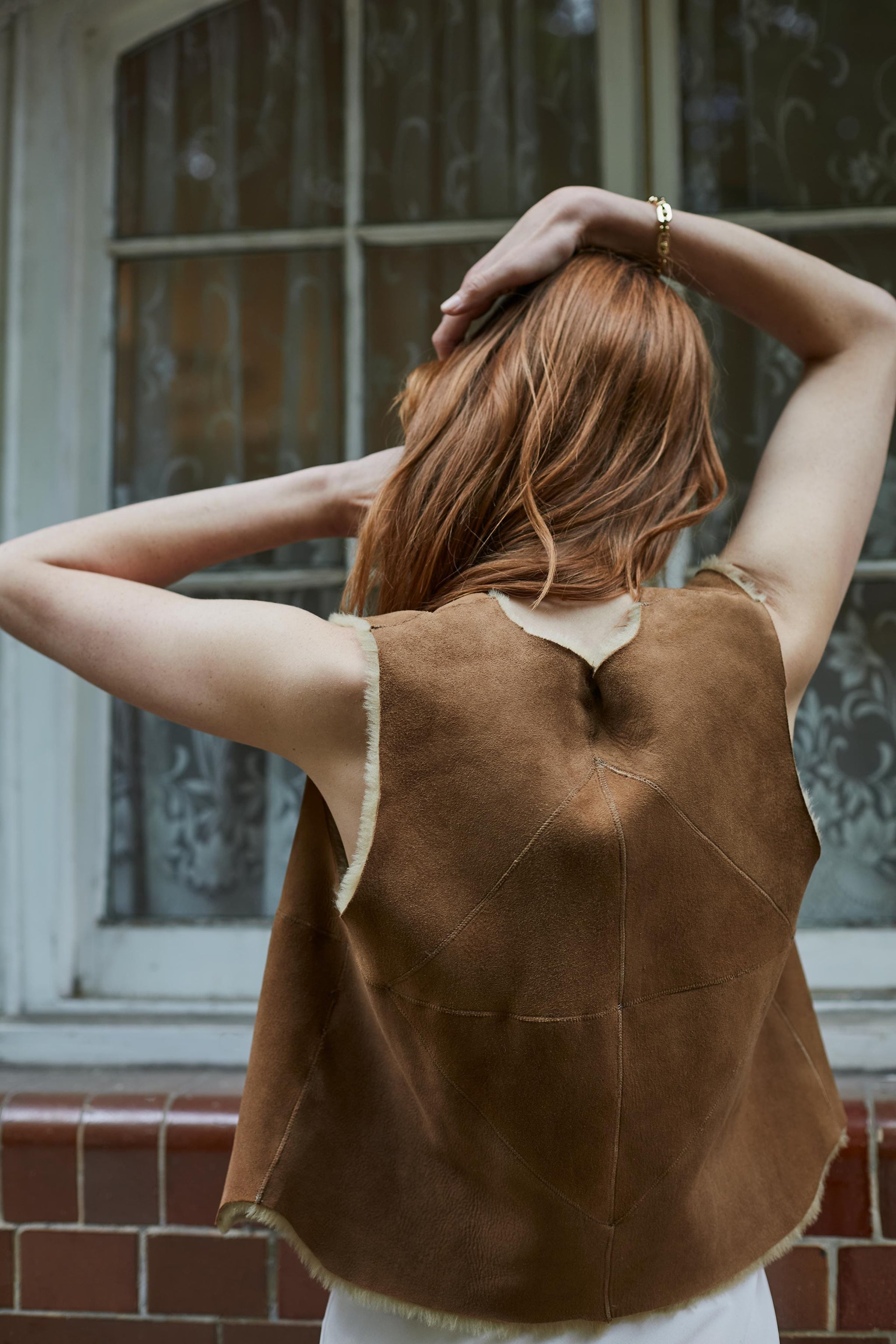 Cappuccino Shearling Vest – Dlux London Ltd