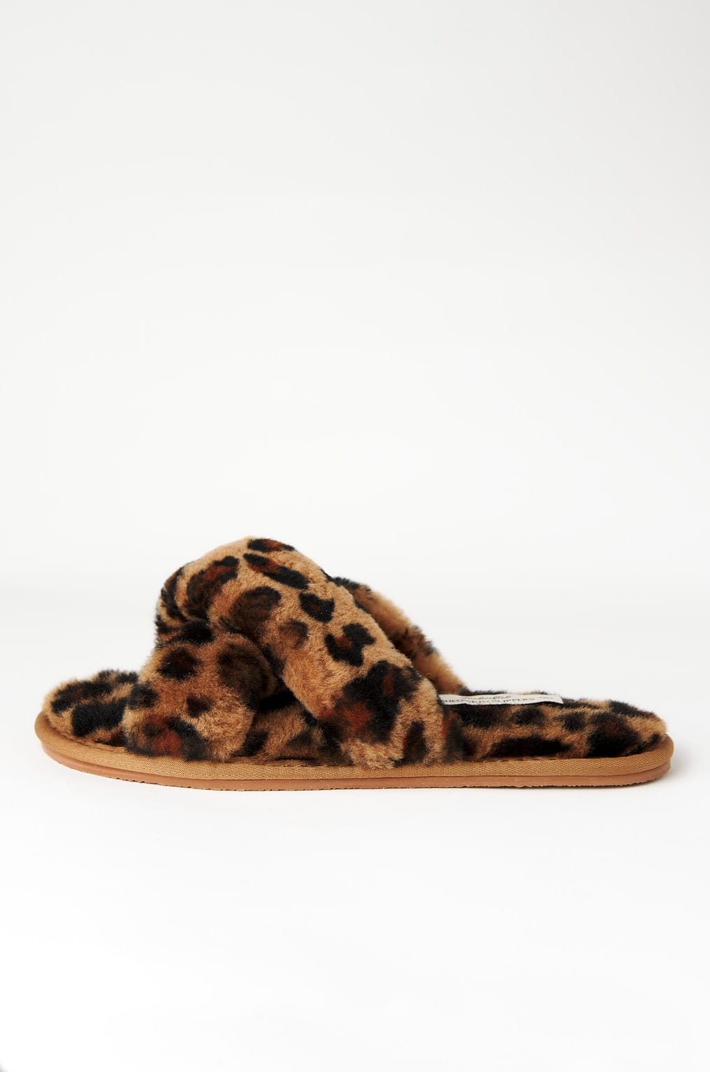 Shearling Leopard Slippers – Dlux London Ltd